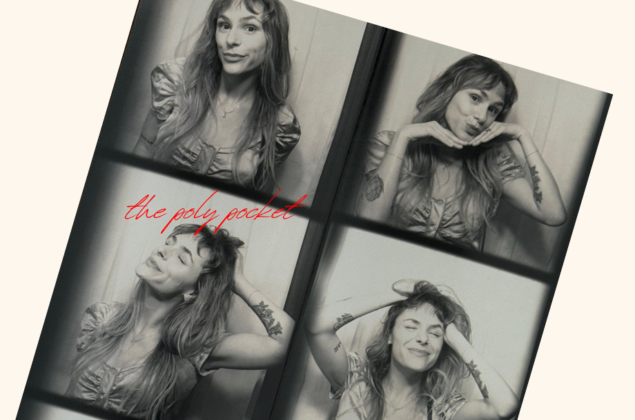 Hayley Folk präsentiert sich mit vier verschiedenen Gesichtsausdrücken