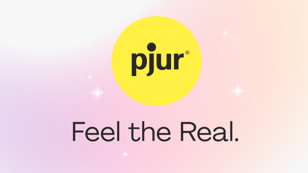 pjur logo with the claim “Feel The Real.”