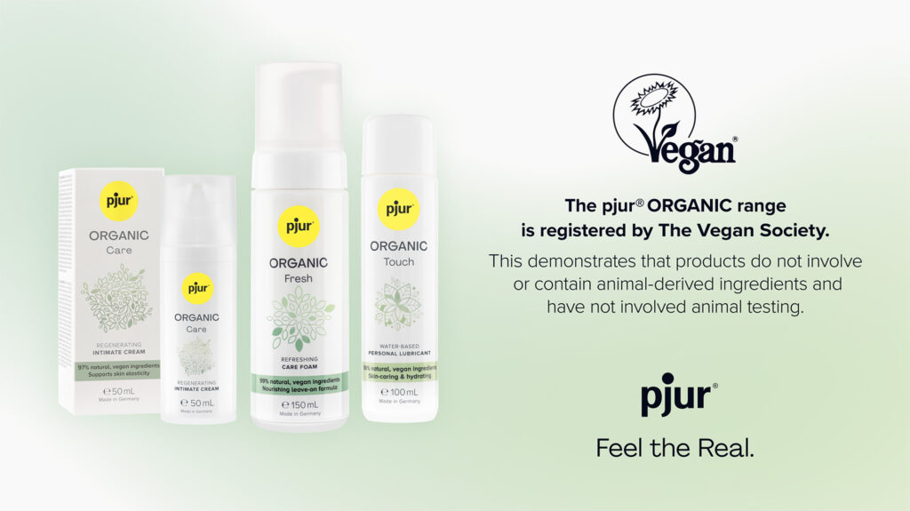 pjur ORGANIC range receives The Vegan Society Vegan Seal