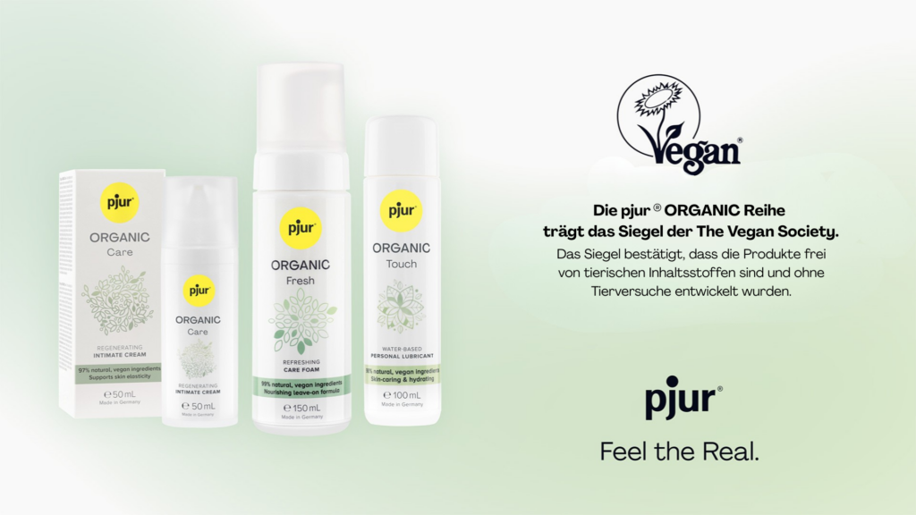 pjur ORGANIC Fresh & Touch erhalten Vegan Siegel derThe Vegan Society