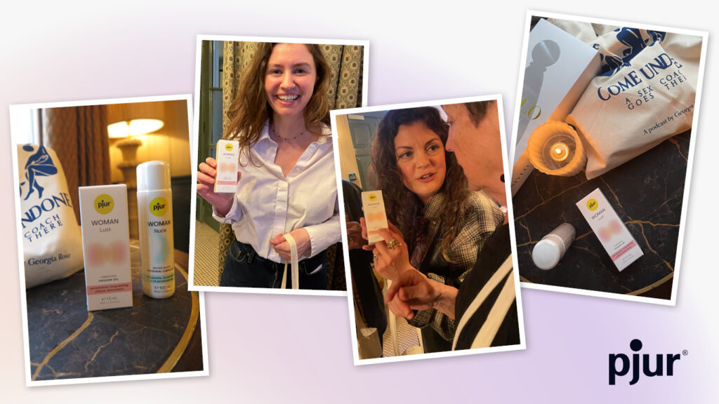 Collage zum Podcast Launch "Come Undone" von Georgia Rose mit 4 Bildern
